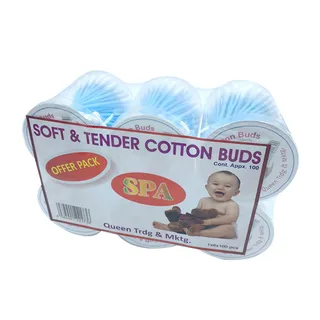 QUEEN SPA COTTON BUDS 6X100 PCS