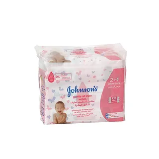 JOHNSONS GENTLE ALL OVER WIPES72PCS × 2box + 1 FREE