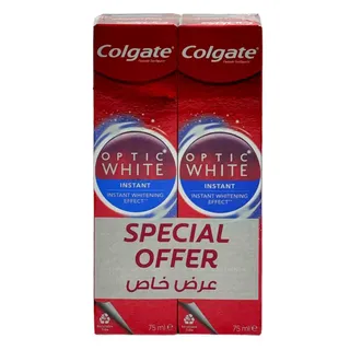 COLGATE OPTIC WHITE INSTANT T/PASTE 2X75ML
