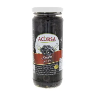 ACORSA BLACK SLICED OLIVES 230GM