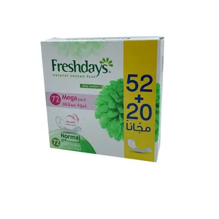 FRESHDAYS NORMAL PANTYLINERS 72 SLIPS