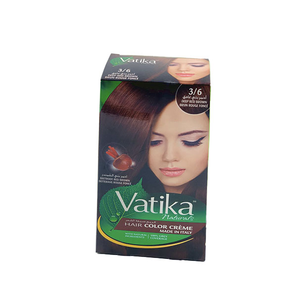 VATIKA NATURALS HAIR COLOR CREME - DEEP RED BROWN