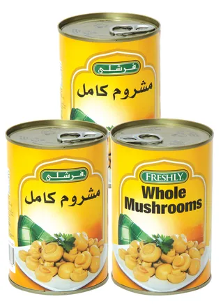 FRESHLY WHOLE  MUSHROOMS 3X425GM