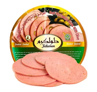 TULKAREM SMK BEEF OLIVE MORTADELLA SLICE 200GM