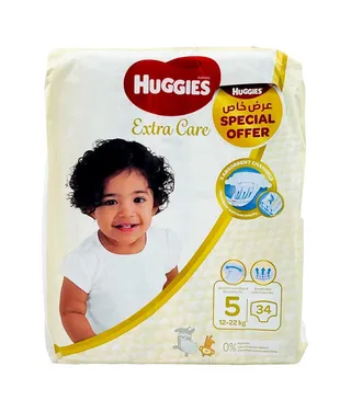 HUGGIES S5 EXTRA CARE DIAPER 34PCS