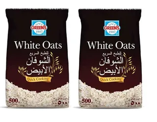GREENS WHITE OATS POUCH 2X500 GR
