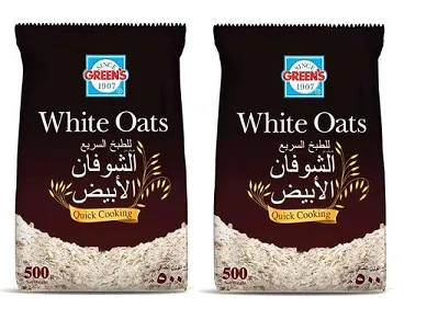 GREENS WHITE OATS POUCH 2X500 GR