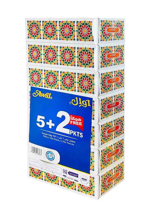 اوال مناديل 5+2 مجانا *150منديل