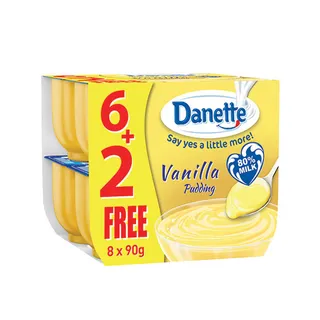 DANETTE VANILLA 6+2x90G