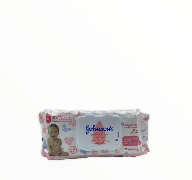 JOHNSONS GENTLE ALL OVER WIPES 72PCS