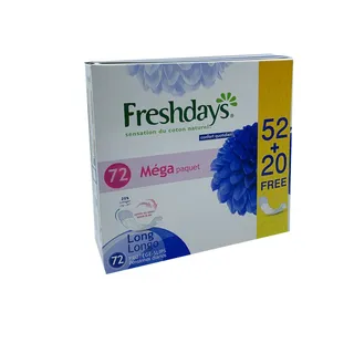 FRESHDAYS LONG PANTYLINERS MEGA PACK 72 SLIPS