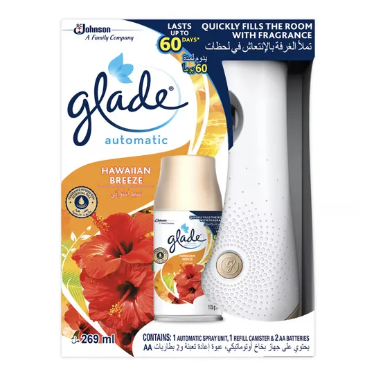 GLADE AUTOMATIC SPRAY HOLDER+REFILL 269 ML HAWAIIAN BREEZE