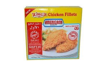 AMERICANA ZING CKN FILLET HOT&CRUNCHY  2x420GR
