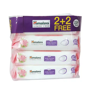 HIMALAYA BABY WIPES 2+2X56PCS FREE