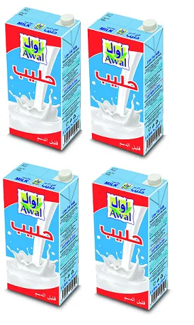 أوال حليب طويل الاجل قليل الدسم 4*1 لتر