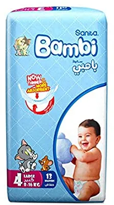 BAMBI SANITA DIAPER LARGE 8-16 KG 13 PCS