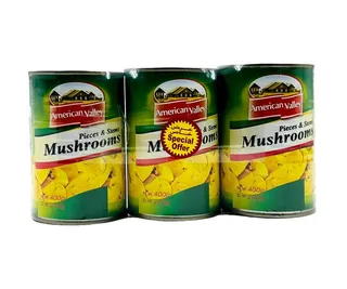AMERICAN VALLEY MUSHROOM SLICE 3X400 GM
