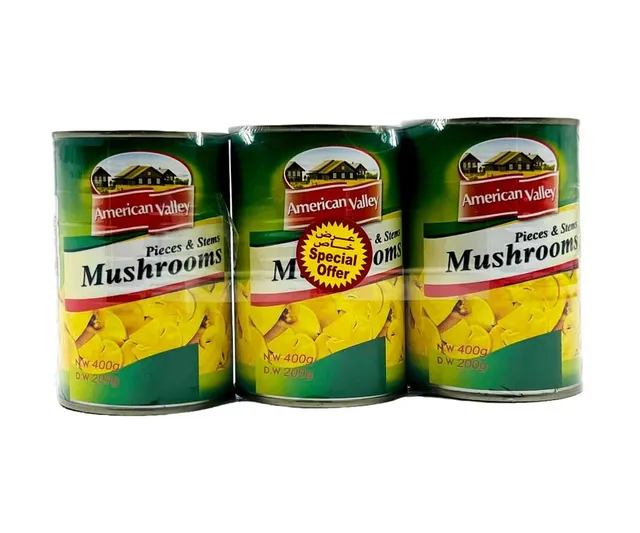 AMERICAN VALLEY MUSHROOM SLICE 3X400 GM