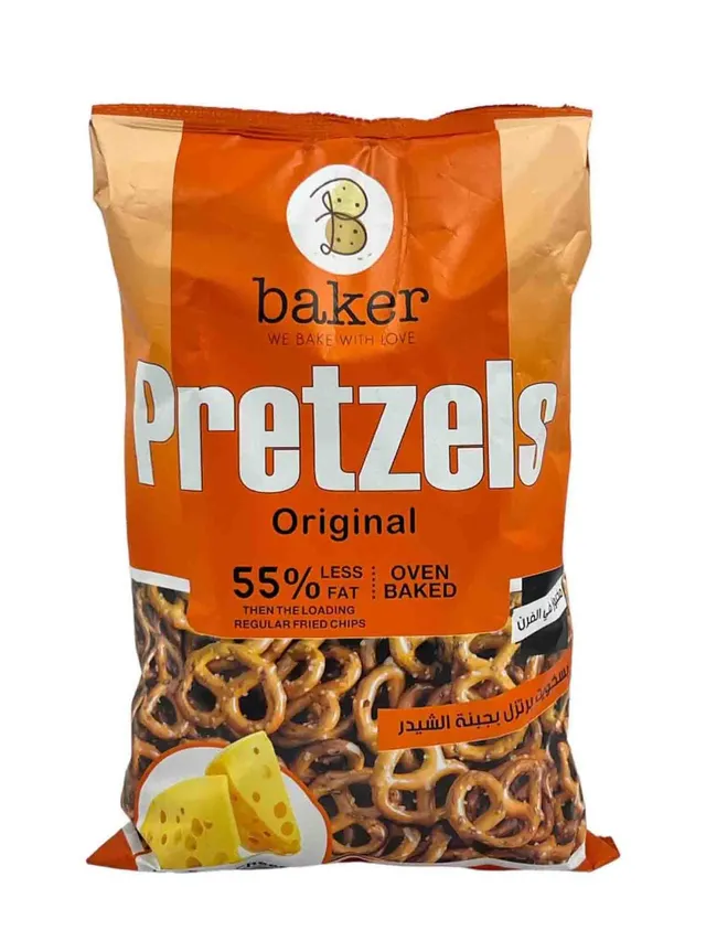 BAKER PRETZELS CHEESE 250GM
