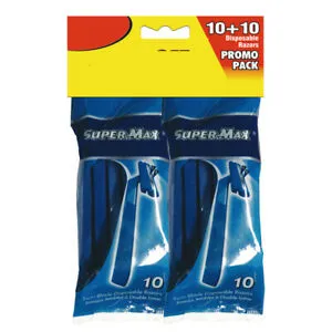 SUPER-MAX 10+10 FREE DISPOSABLE RAZORS