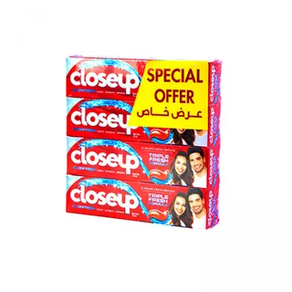 CLOSE UP TOOTHPASTE RED HOT 4X75ML