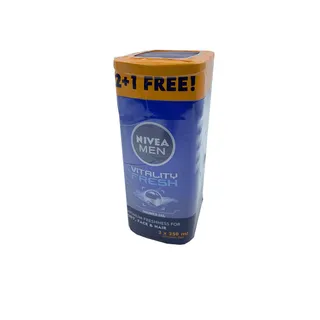 NIVEA MEN VITALITY FRESH SHOWER GEL 3 x 250ML