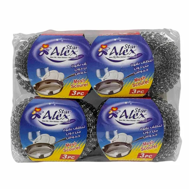 ALEX STAR DISH CLEANING WIRE 3*4 PCS