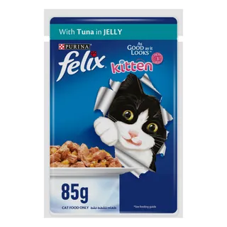 PURINA FELIX CAT FOOD KITTEN TUNA IN JELLY 85GM
