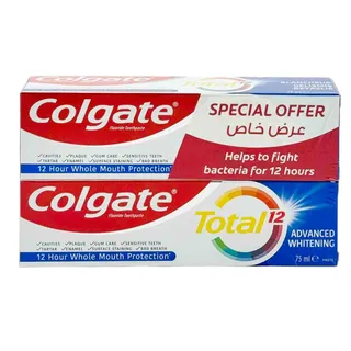 COLGATE TOTAL ADVANCED WHITHENING 2X75ML