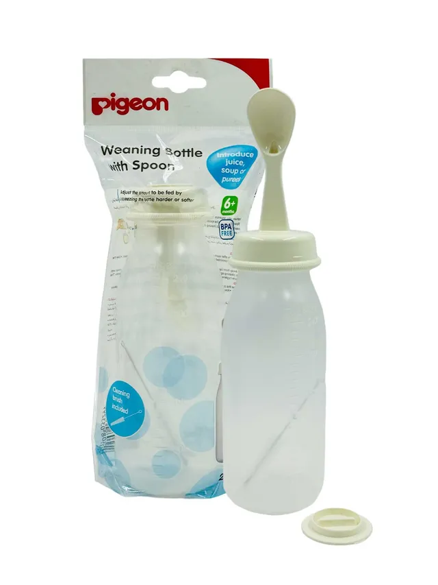 PIGEON WEANING BOTTLE WITH SPOON 240ML