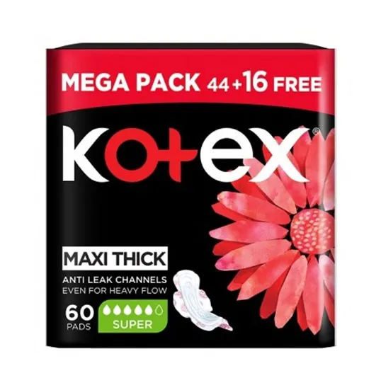 KOTEX MAXI THICK PADS 44+16FREE