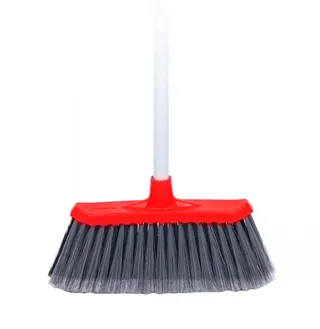 Soft broom with a long plastic stick