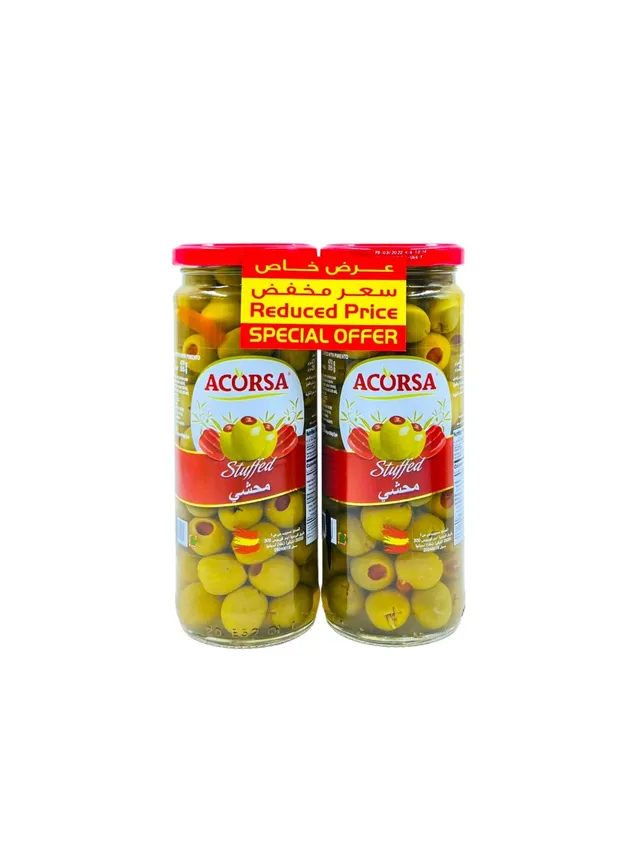 ACORSA OLIVE STUFFED JAR 2X285 GR