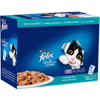 PURINA FELIX ADULT CAT WITH TUNA JELLY12* 85GM