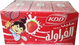 كي دي دي حليب بالفراولة 18 × 180 مل