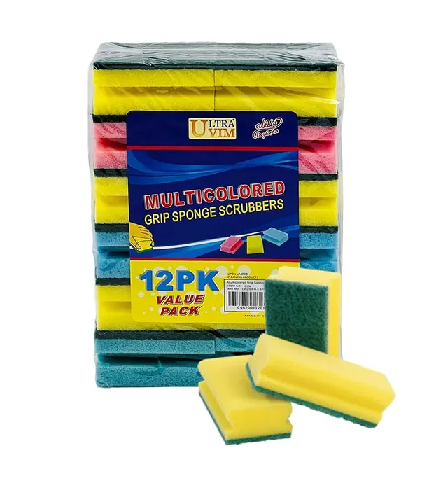Grip sponge scrubbers 12pcs