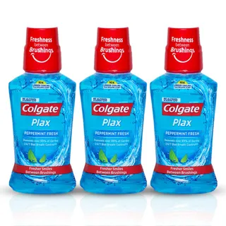 COLGATE PLAX PEPPERMINT MOUTHWASH 3X250ML