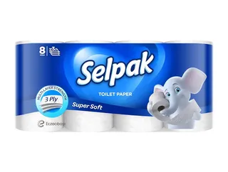 SELPAK TOILET PAPER 3PLY 8 ROLLS X 140 SHEETS