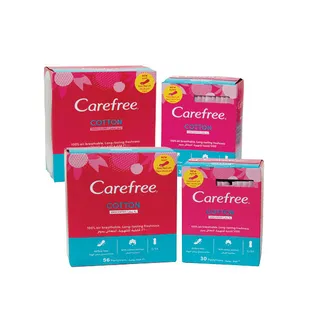 CAREFREE FRESH SCENT COTTON PANTYLINER 56+30PCS FREE