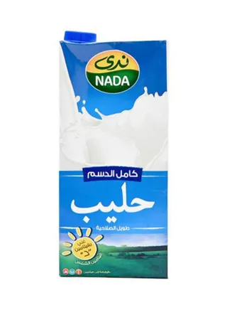 ندى حليب طويل الاجل كامل الدسم 1 لتر