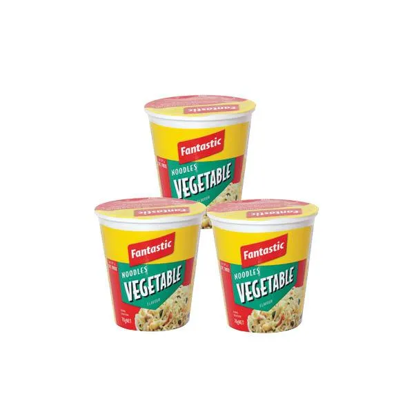 FANTASTIC CUP NOODLES VEGETABLE 2+1X70 GM