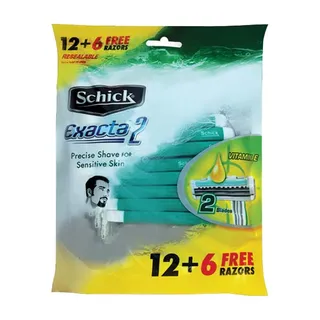 SCHICK SHAVING RAZORS SENSITIVE 12+6 FREE