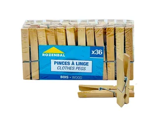 ROZENBAL WOODEN PEGS 36PCS