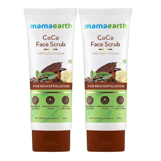 MAMAEARTH COCO FACE SCRUB 100GM 1+1FREE