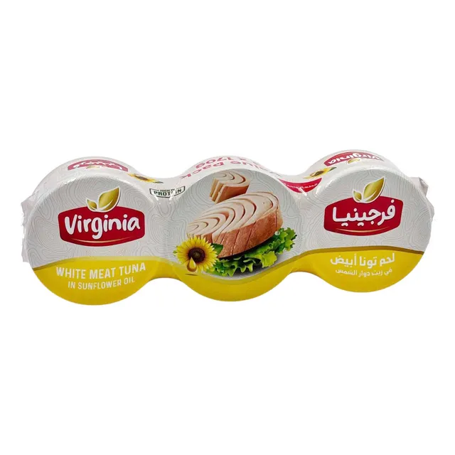 فرجينيا تونة بزيت دوار الشمس 3*170 جرام