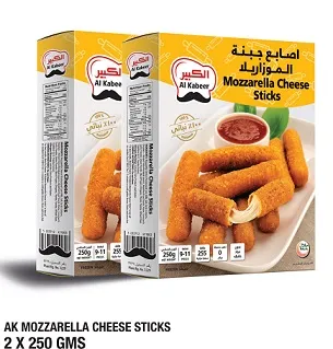 ALKABEER MOZZARELLA CHEESE STICKS 2X250GM