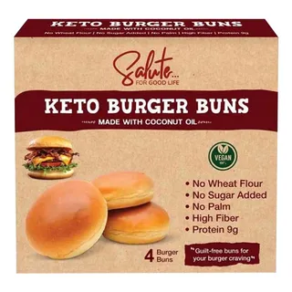 SALUTE KETO BURGER BUNS 4X50GM
