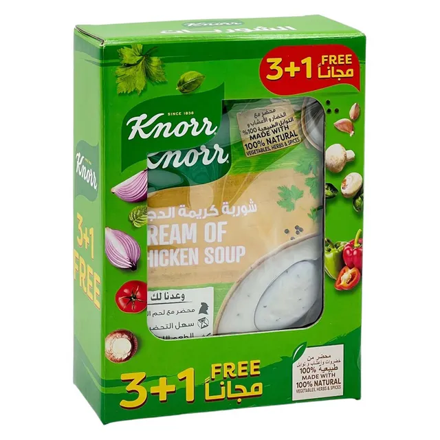 KNORR CREAM OF CHICKEN SOUP 3+1* 65GR
