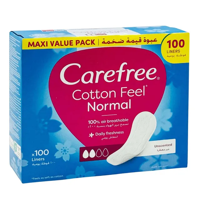 CAREFREE VALUE PACK UNSCENTED 100PCS
