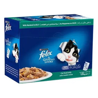 PURINA FELIX CAT FOOD MACKEREL IN JELLY 12X85GM